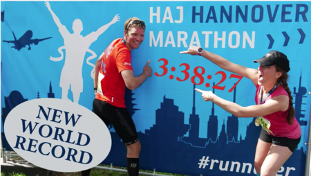 Un récord mundial de maratón muy especial: este retrorunner corre de espaldas