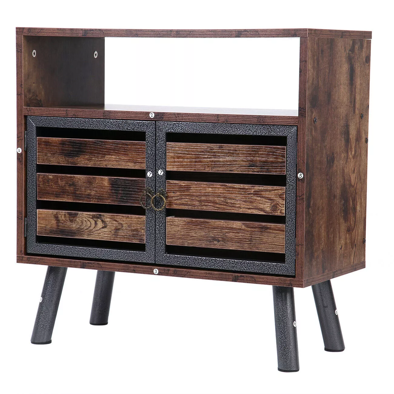 Mesita de Noche Mesilla Estante Armario Cajón Almacenamiento Dormitorio Madera