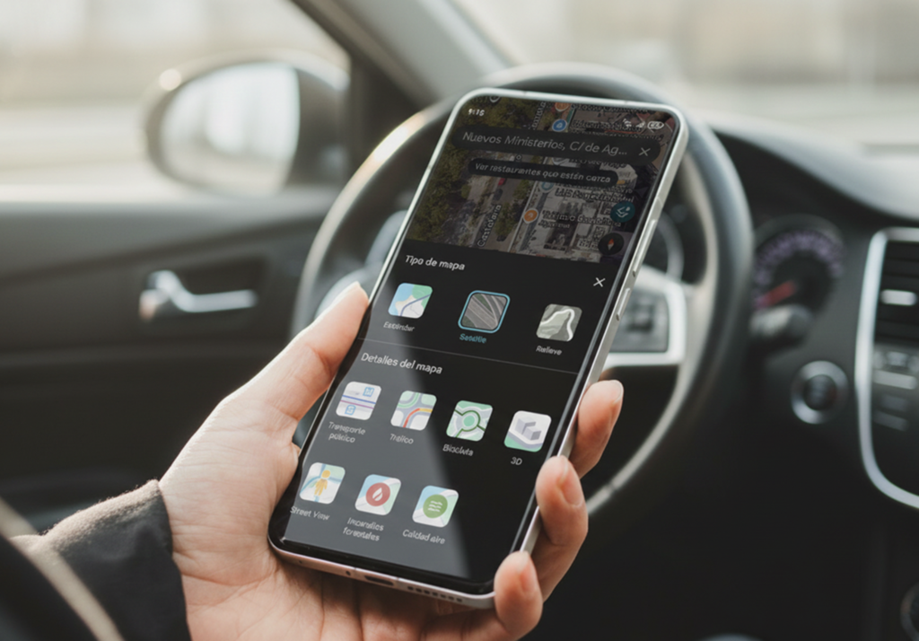Antes de subir al coche, siempre uso Google Maps como mi bola de cristal para saber si va a ser fácil aparcar 