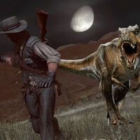 Un jugador de Red Dead Redemption 2 ha imaginado un Undead Nightmare con dinosaurios y ahora solo quiero que Rockstar lo haga realidad