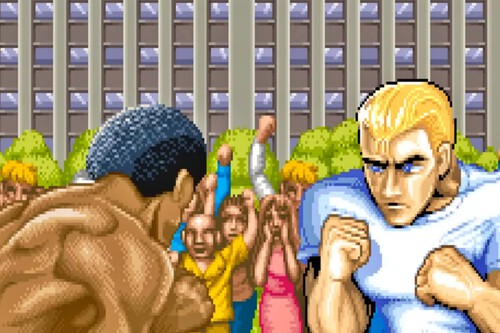 Quiénes son los dos tipos que se parten la cara al comienzo de Street Fighter II y cómo uno de ellos acabó censurado 