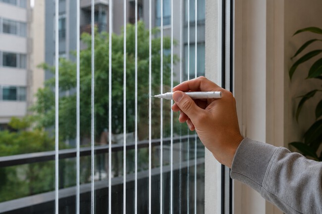 Pintando Rayas En La Ventana