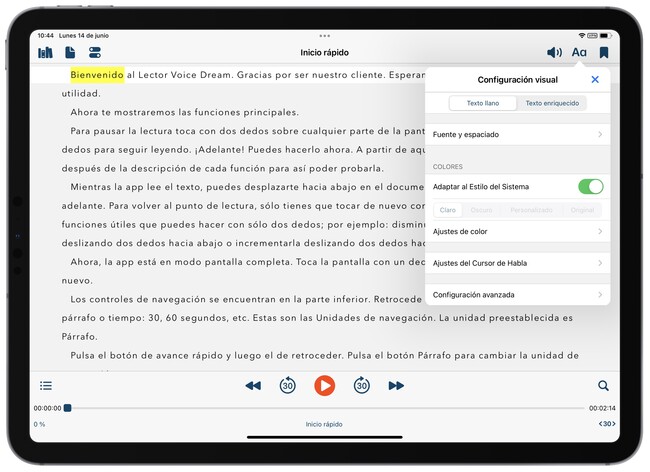 Voice Dream Reader: la app con la que leer todos nuestros textos de ...