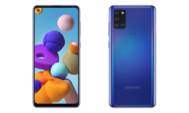 Galaxy A21s Blue Front