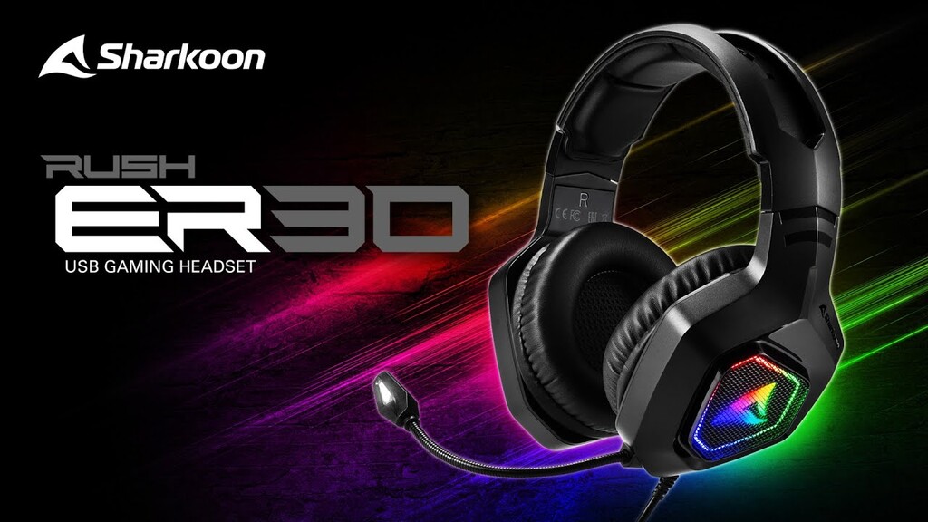 Sharkoon presenta los RUSH ER30, sus nuevos auriculares gaming económicos con drivers de 50 mm y conectividad USB