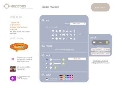 Muzicons, aloja tus mp3 y compártelos en tu web