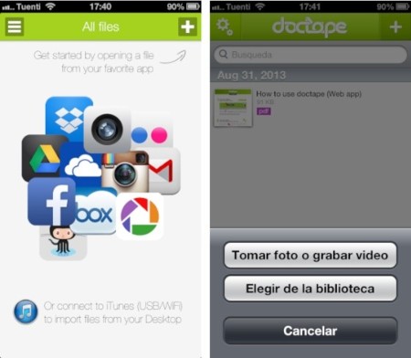 Doctape, la aplicación de iOS para abrirlo todo desde todas partes