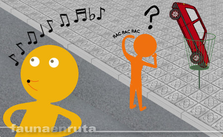 fauna en ruta: coche falto de mantenimiento