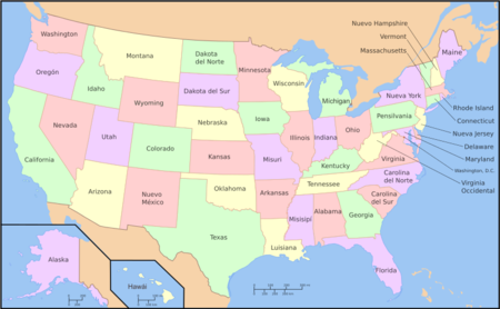 mapa de estados unidos diario del viajero
