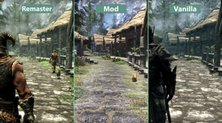 Compara tú mismo el aspecto de Skyrim en su versión original, con mods y su remasterización