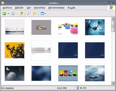 Ocultar nombres de archivos en la vista de miniaturas de XP