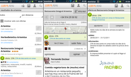 Actualización de la aplicación de 11870: se incorpora el sistema de ofertas en sitios para usarlas desde el móvil