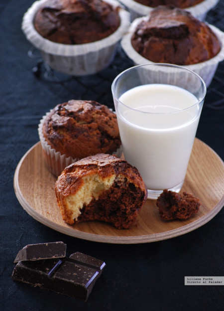 Muffins chocolate y vainilla