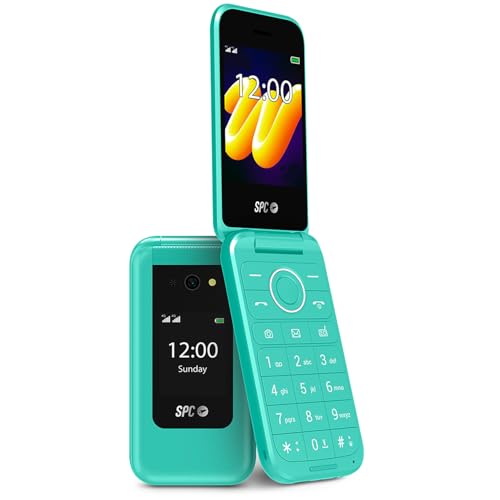 SPC Wild - Basic 4G Phone for Digital Disconnection and First Secure Connection | Camera, Double Screen, SOS Button and 7 Day Battery | Turquoise