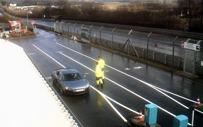 Audi R8 en la webcam de Nürburgring