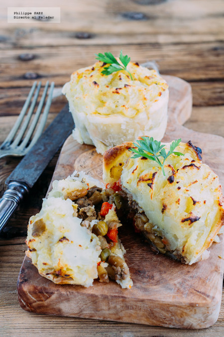 Muffins de carne y papa. Receta