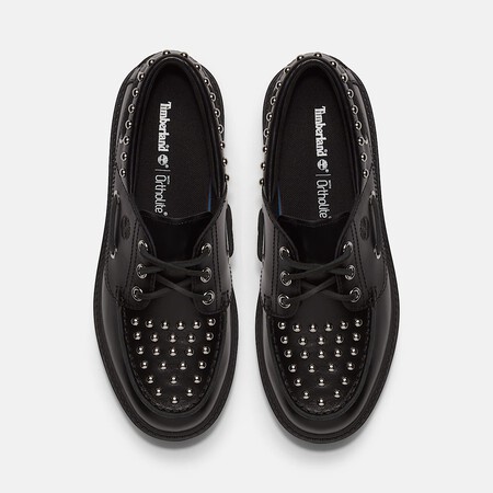 Stone Street Platform Boat Shoe For Women In Black Tbl Alt2