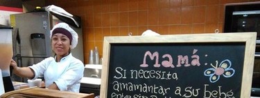 "Si necesita amamantar a su bebé entre sin pedir permiso, que le invitamos a algo", la estupenda iniciativa de algunos comercios