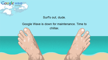 El curioso mensaje de mantenimiento de Google Wave