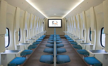 Aviones: diseño interior minimal