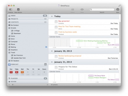 Primeras capturas de Omnifocus 2, la nueva versión del gestor de tareas