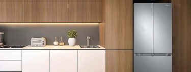 Refrigerador Samsung para fabricar hielos con motor que ahorra luz. Tiene más de 10,000 pesos de descuento 