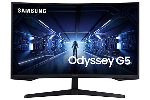 SAMSUNG LC27G53TQBUXEN Monitor Curvo, 2.560 x 1.440 (WQHD), Tasa de refresco de 144Hz, Tasa de Respuesta 1ms, AMD FreeSync Premium, Negro, 27"