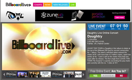 Conciertos totalmente gratis con Billboard