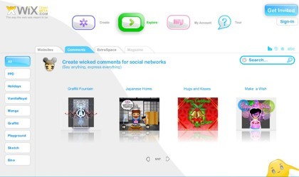 Wix, creando contenidos flash en minutos a través de Internet