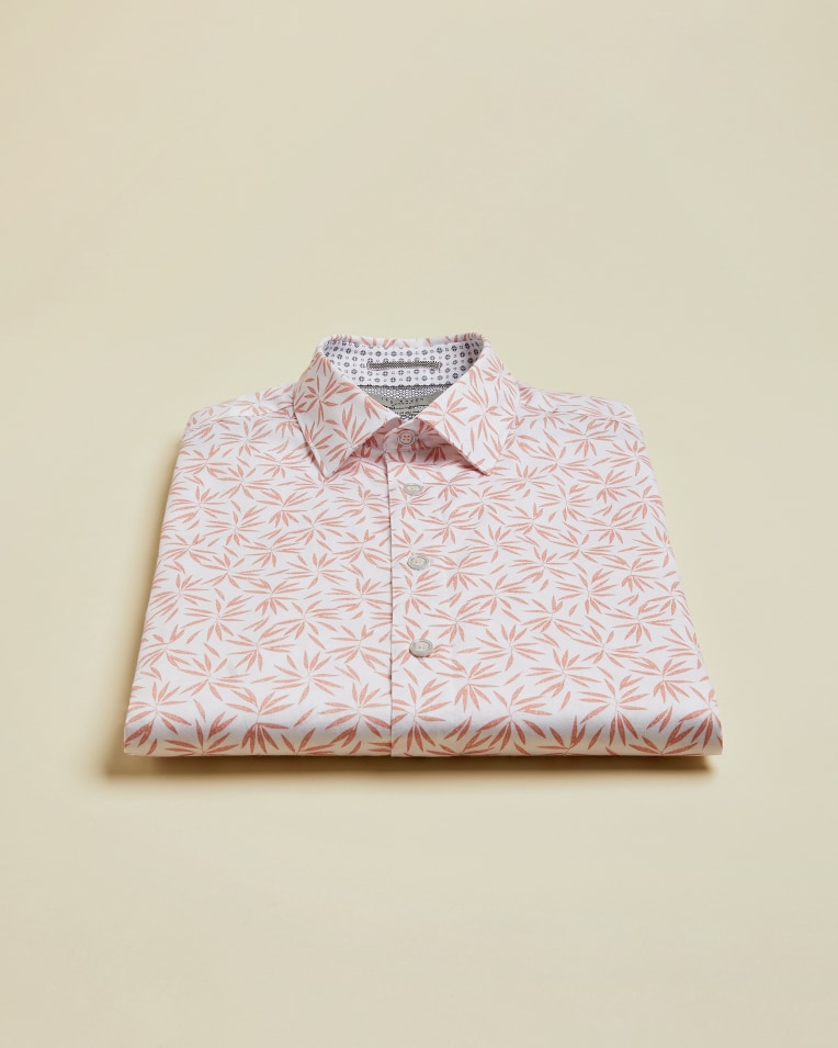 Camisa en manga corta de estampado botánico modelo Krosa*