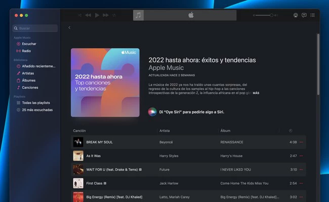 2022 hasta ahora apple music