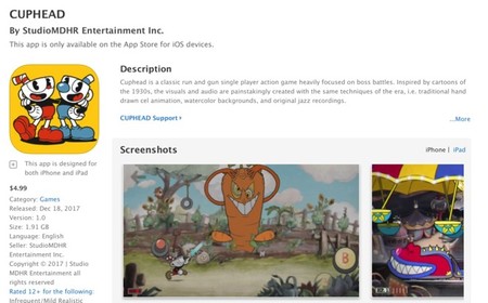 No, Cuphead no está disponible para iOS: una falsificación del juego aparece en la App Store