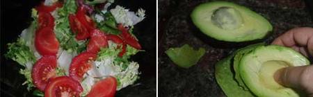 Ensalada de gambas y aguacates