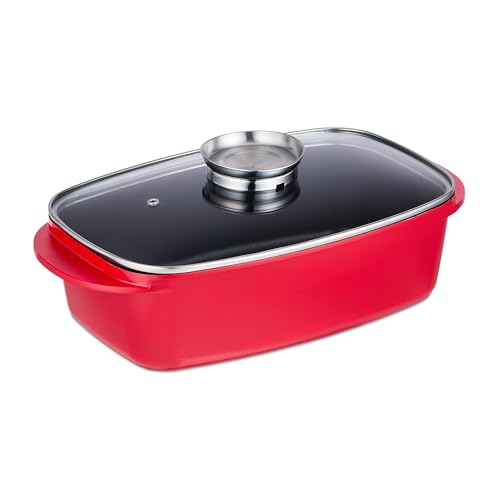 Relaxdays Asador de Horno con Tapa 5 L