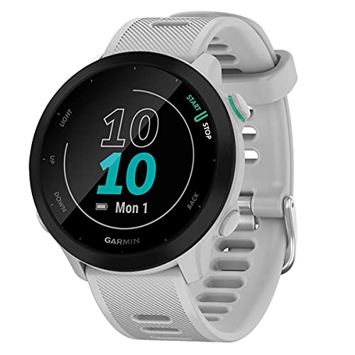 Garmin Relógio Forerunner 55 Branco 42mm com Monitor Cardíaco de Pulso e GPS