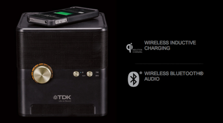 Q35, altavoz inalámbrico y base de carga inductiva de TDK