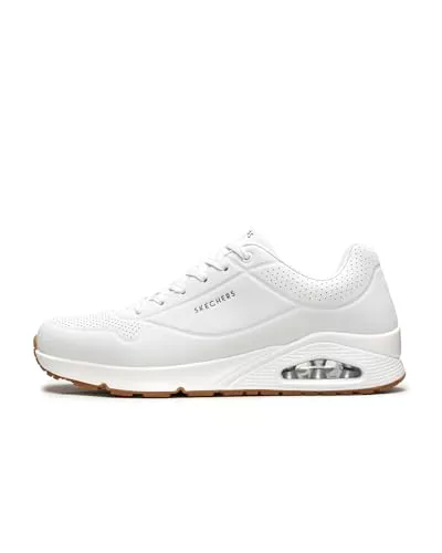 Skechers Uno Stand On Air, Zapatillas Hombre, White Durabuck Trim, 42 EU