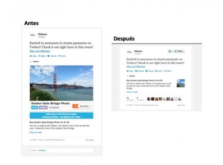 Twitter veta el pago a través de las Cards propuesto por Ribbon