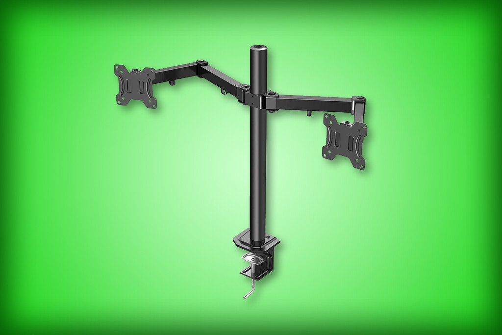 Soporte doble para monitor de oferta en Amazon México: con altura