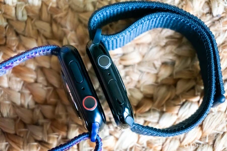 左:Apple Watch Series 9。右:Apple Watch Series 10。厚さの変化は顕著です。