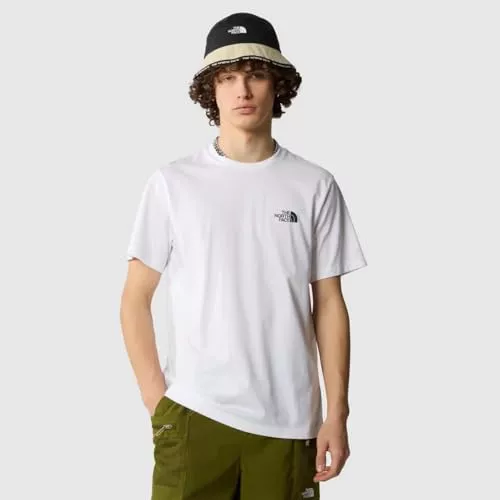 THE NORTH FACE Cúpula Simple Camiseta, TNF White, Medium Hombres