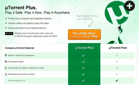 UTorrent Plus ya se puede comprar a 24.95 dólares y saldrá pronto al mercado