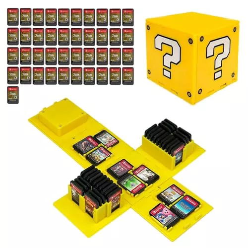 Estuche para Tarjetas Switch – 41 Ranuras, Caja Compacta y Portátil con Apertura Instantánea, Material ABS Resistente, Ideal para Viajes