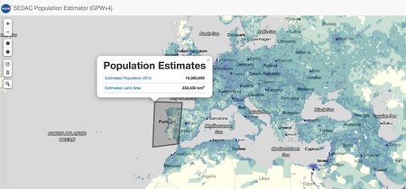 Este mapa interactivo calcula la población según la forma que dibujes