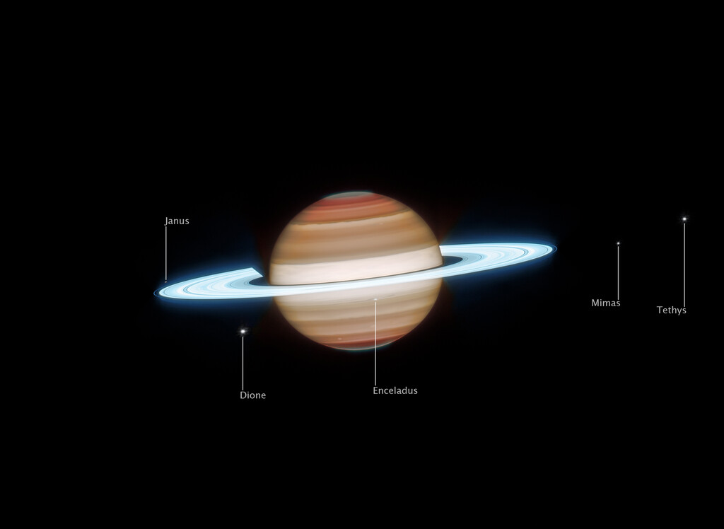 La NASA acaba de mostrarnos Saturno como nunca antes: lo ha logrado combinando el James Webb y el Hubble