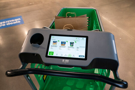 Carrinho inteligente de compras da Amaozn.