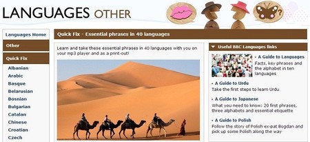 BBC Quick Fix, vocabulario y frases prácticas en 40 idiomas