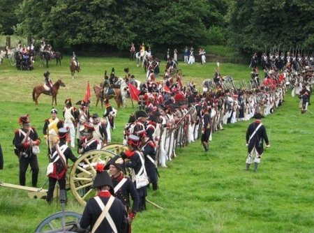Reconstrucción de la Batalla de Waterloo