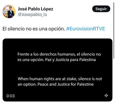 RTVE Eurovisión 2025 Palestina
