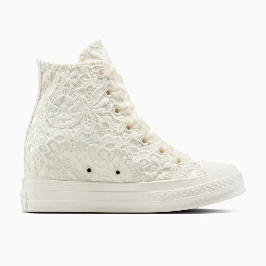 Zapatillas Chuck 70 Wedge Platform Crocheted Satin